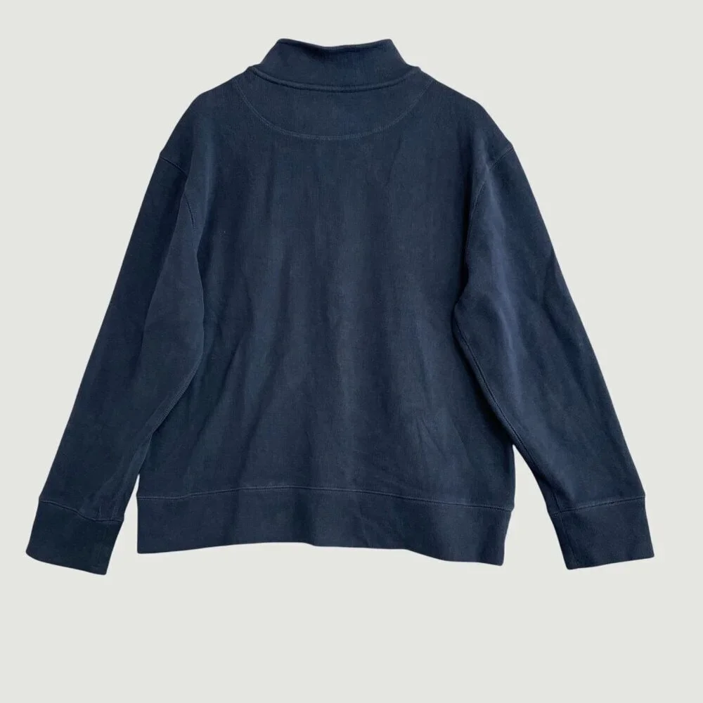 Banana Republic Men's XL Navy Half-Zip Pullover Sweatshirt Cotton Blend N0220